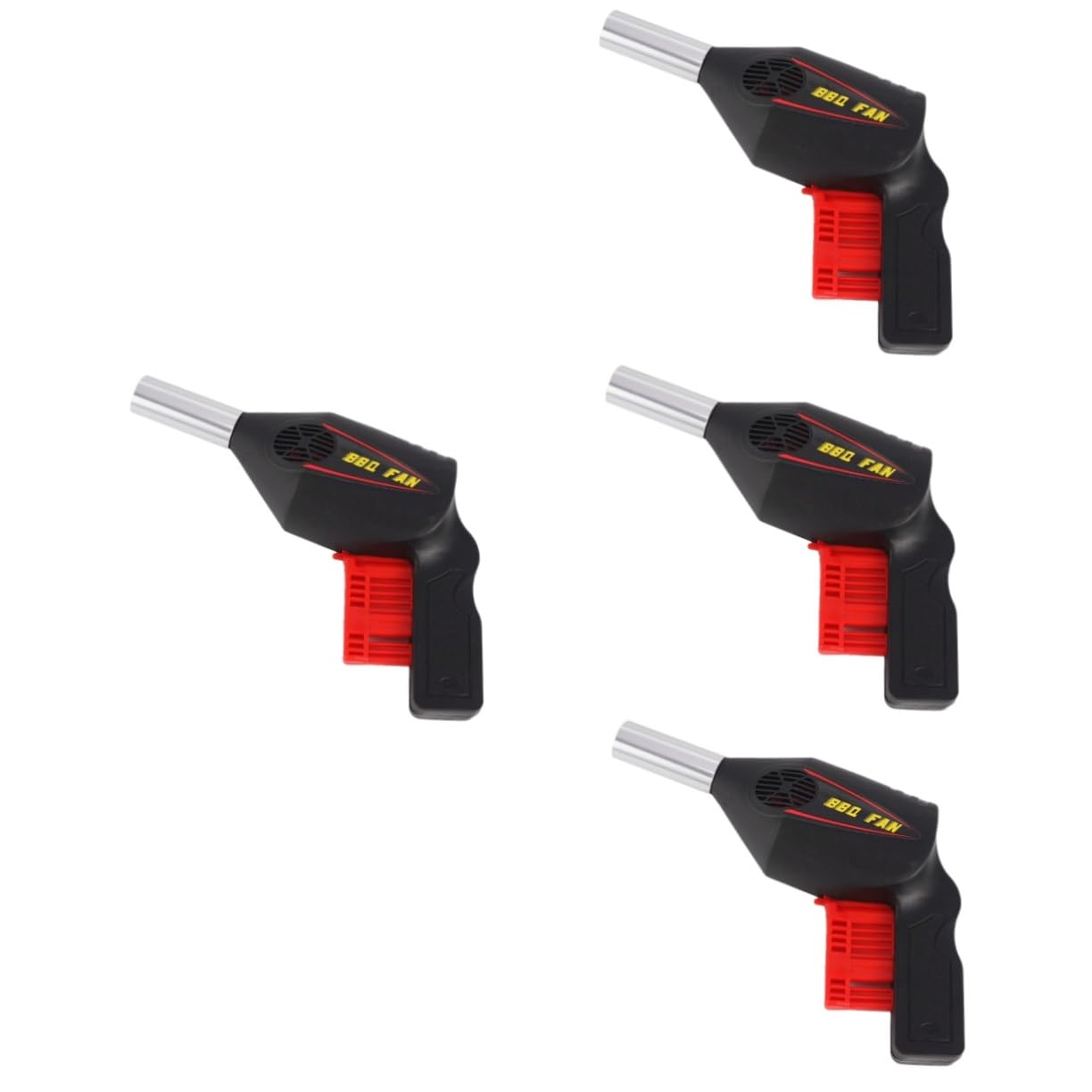 4pcs Accessory Bbq Fast Picnic Barbecue Outdoor Grills for Stove Portable Fire Handheld Tool Crank Camping Grill Charcoal Fireplace Blower Blowing Coal Tools Mini Cooking Air Fan/1005