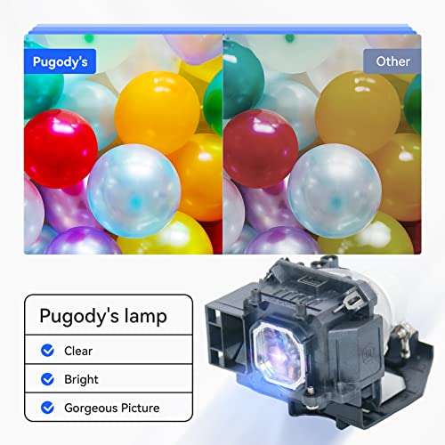 Pugody NP16LP 60003120/NP16LP-UM 100013229 Replacement Projector Lamp Bulb for NEC M260WS M260XS M300W M300WS M300XS M311W M350X M361X UM280W UM280Wi UM280X UM280Xi UM300W UM300X P350X ME310X ME360X 3