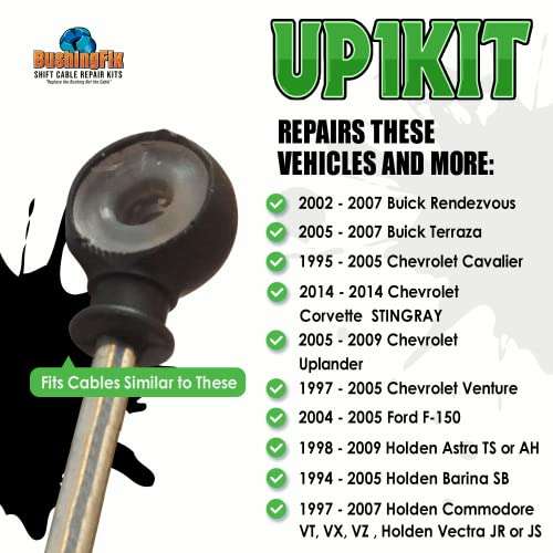 BushingFix UP1Kit Transmission Shift Bushing Repair Kit, Fits Ford, Chevy, Buick and More, Automatic Transmission Shift Cable Replacement 4