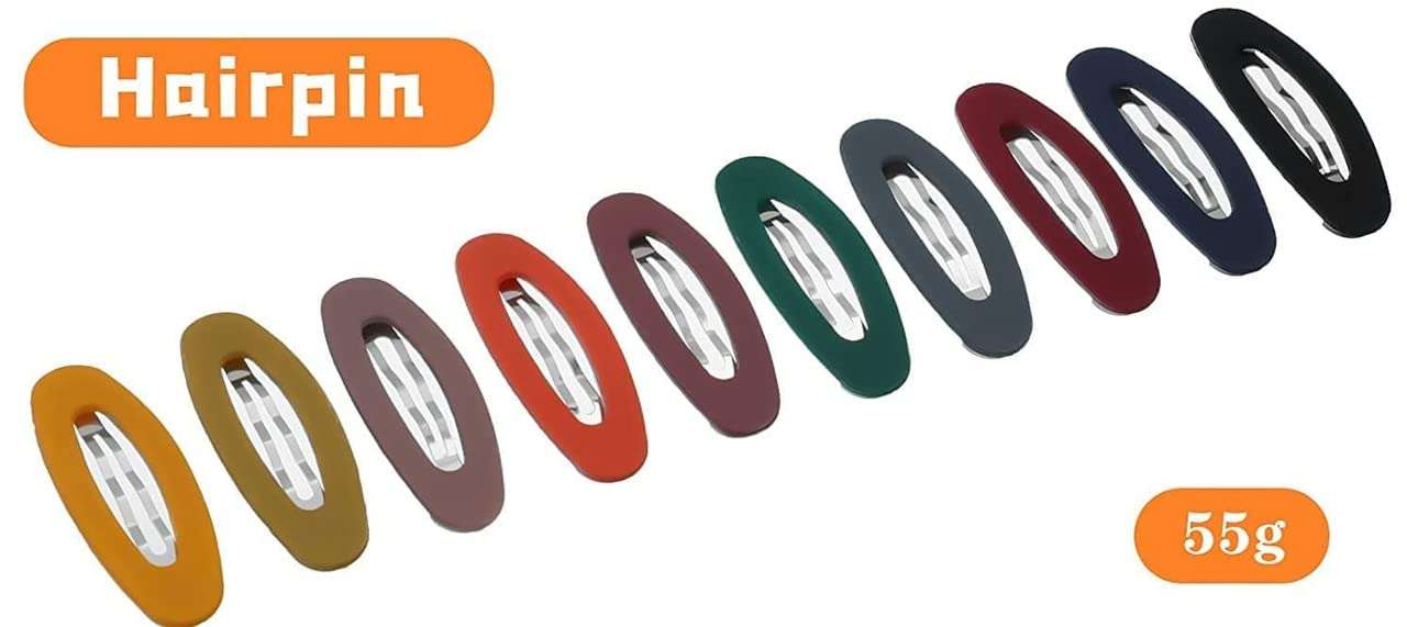 CHANDERKASH 40 Pcs/Set Simple Matte Finish Non-Slip Solid Daily Use Plastic & Metal Tic Tac Hair Clips 6
