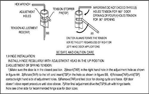 KS Hardware Self Closing Spring Hinge | Automatic Door Hinges with Complete Installation Hardware | 4" X 4" with 1 Square & 5/8" Radius Corners | 2 Pack (Satin Nickel) 4