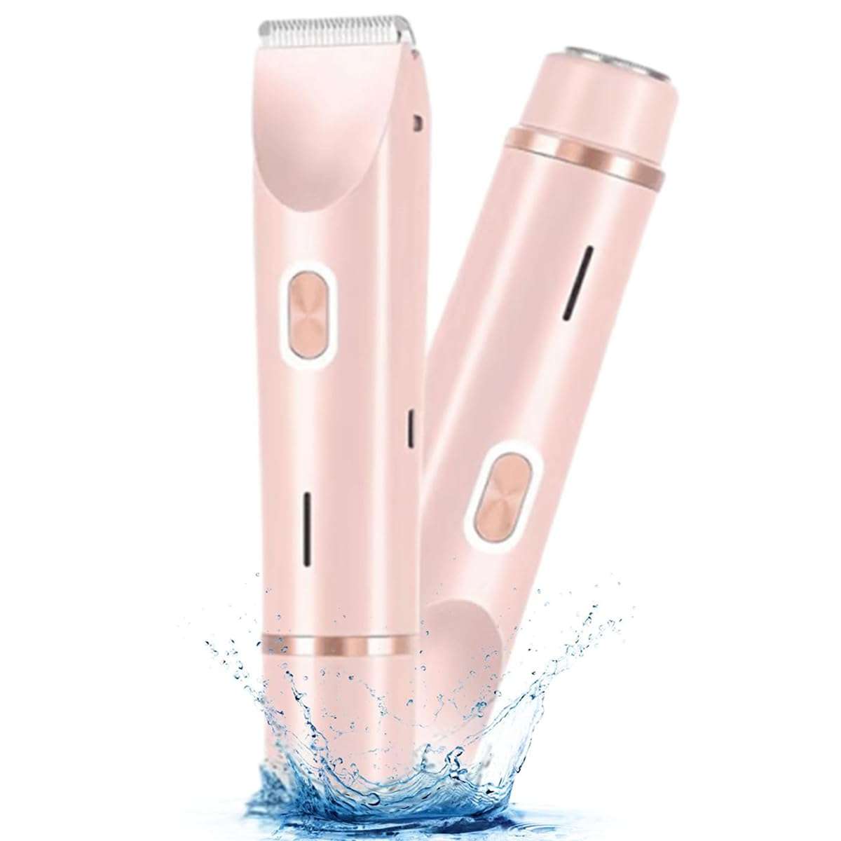 Breezelly Shaver,Comfort 2 in 1 Electric Lady Shaver,Wet & Dry Rechargeable & Hypoallergenic for Face, Arms, Legs (Pink) 1