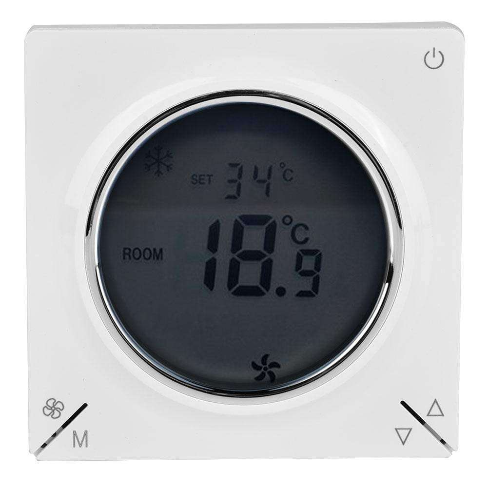 Air Conditioning Thermostats, Super Large LCD Screen Fan Coil Digital Display Thermostat Control Central Thermostat Cooling Heating Room Temperature Controller,Comfort and Energy Saving 1