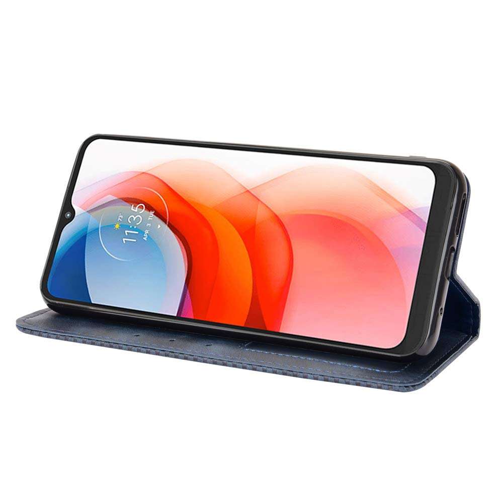 Case for Motorola Moto G Play 2021 Case Cover,Case for Motorola Moto G Play 2021 XT2093DL XT2093-1 XT2093-2 XT2093-3 XT2093-4 XT2093-7 Case PU Leather flip Cover Blue 5
