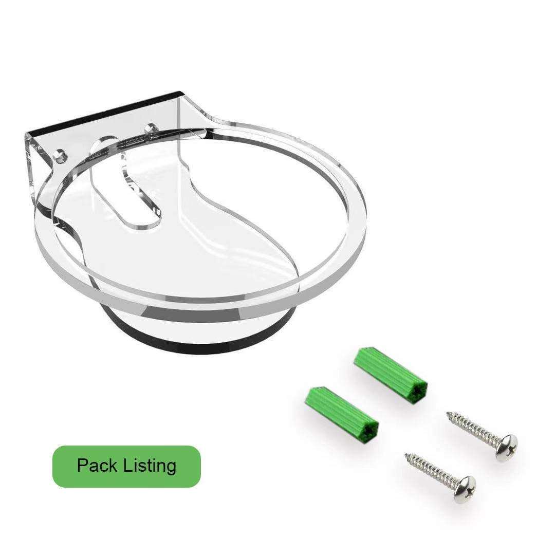 VOMA Speaker Wall Mount Shelf Compatible with Echo Dot 4th Gen, Wall Stand Accessories, Quick and Easy Installation, Space Saving, No Drilling Holes, Fully Acrylic Construction 6