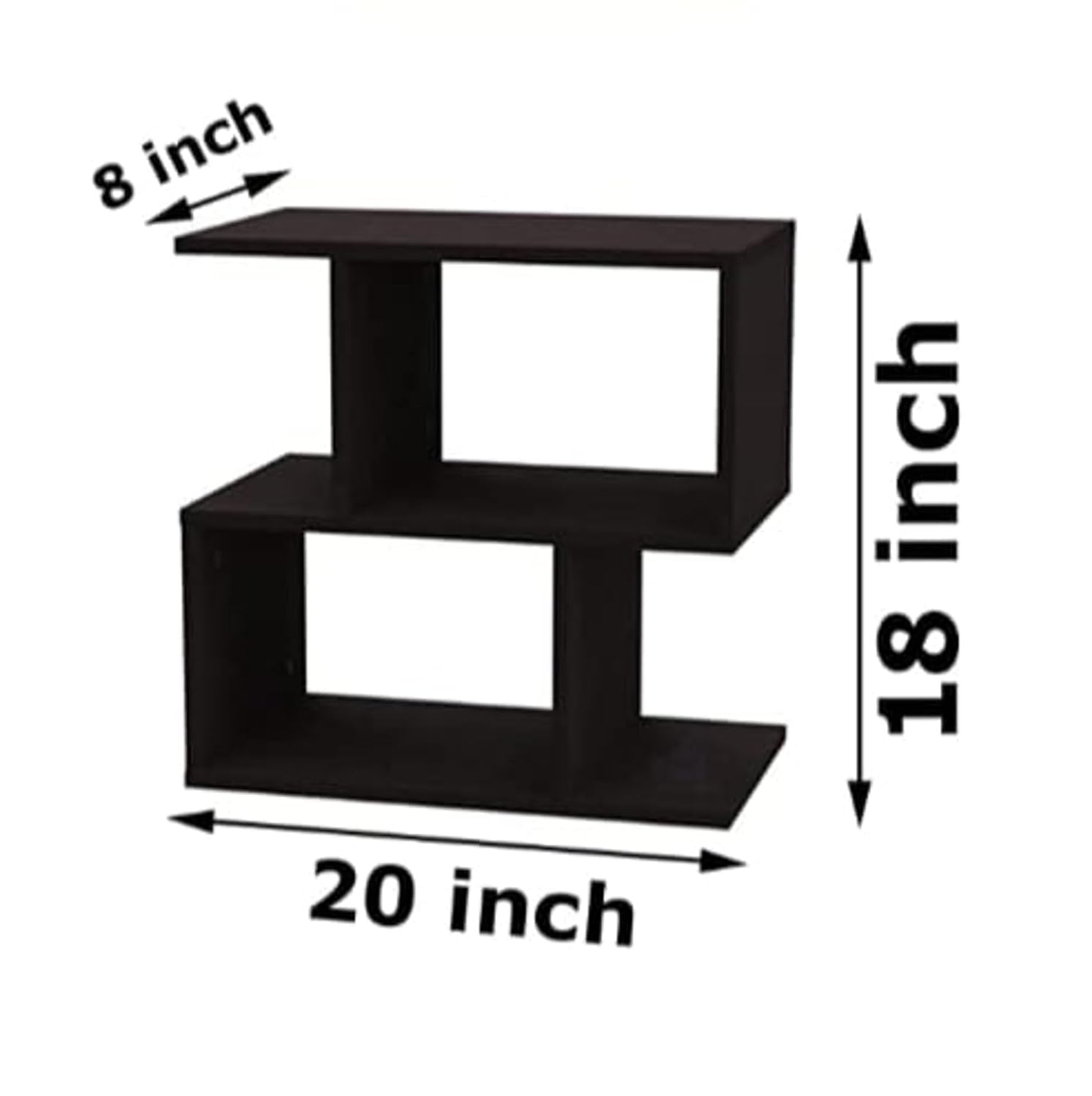 Modern Wooden Bookshelf, 3 Shelves, Brown 3