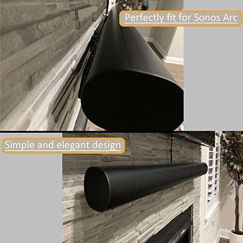 Yaotieci Wall Mount Compatible with Sonos Arc Sound Bar, Floating Style Mounting Bracket for Sonos Arc Wall Mount, Soundbar Mount for Sonos Arc Mount on Wall Under TV 2