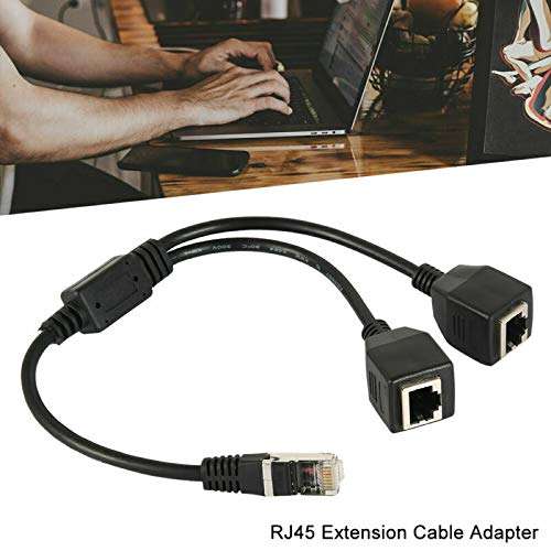 RJ45 Network Splitter Adapter Cable,RJ45 1 Male to 2 Female RJ45 Splitter LAN Ethernet Network Extension Cable Adapter Suitable for Super Cat5,Cat5e,Cat6,Cat7 LAN Ethernet Socket Adapter Connector 3