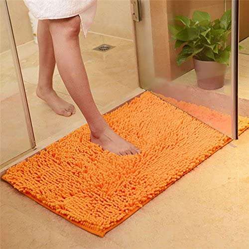 WorldCare® Mats For Living Room Mats Rugs Bathroom Bath Non-Slip Water Absorbing Rug Kitchen Carpets : Orange 1