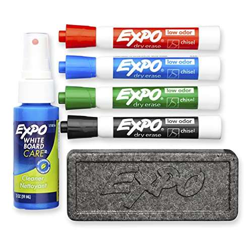 Expo 6-Piece Low Odor Dry Erase Chisel Point Tip Marker Starter Kit(80653), Multicolor 2