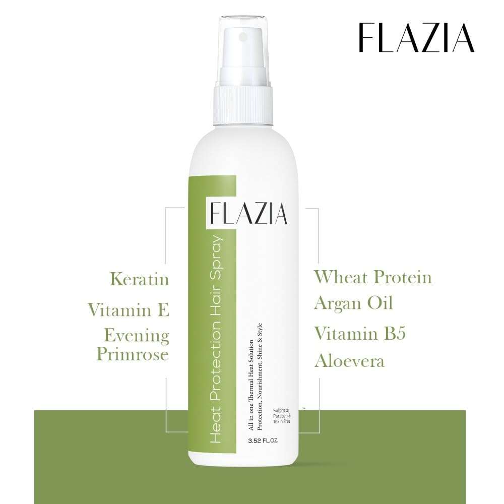 FLAZIA Heat Protection Spray Mist For Hair -100 Ml, Hair Styling Spray For Women & Men, Heat Protectant Spray For Hair I Frizz Control & Helps In Damage Control and Hair Styling (100, Aloe) 3