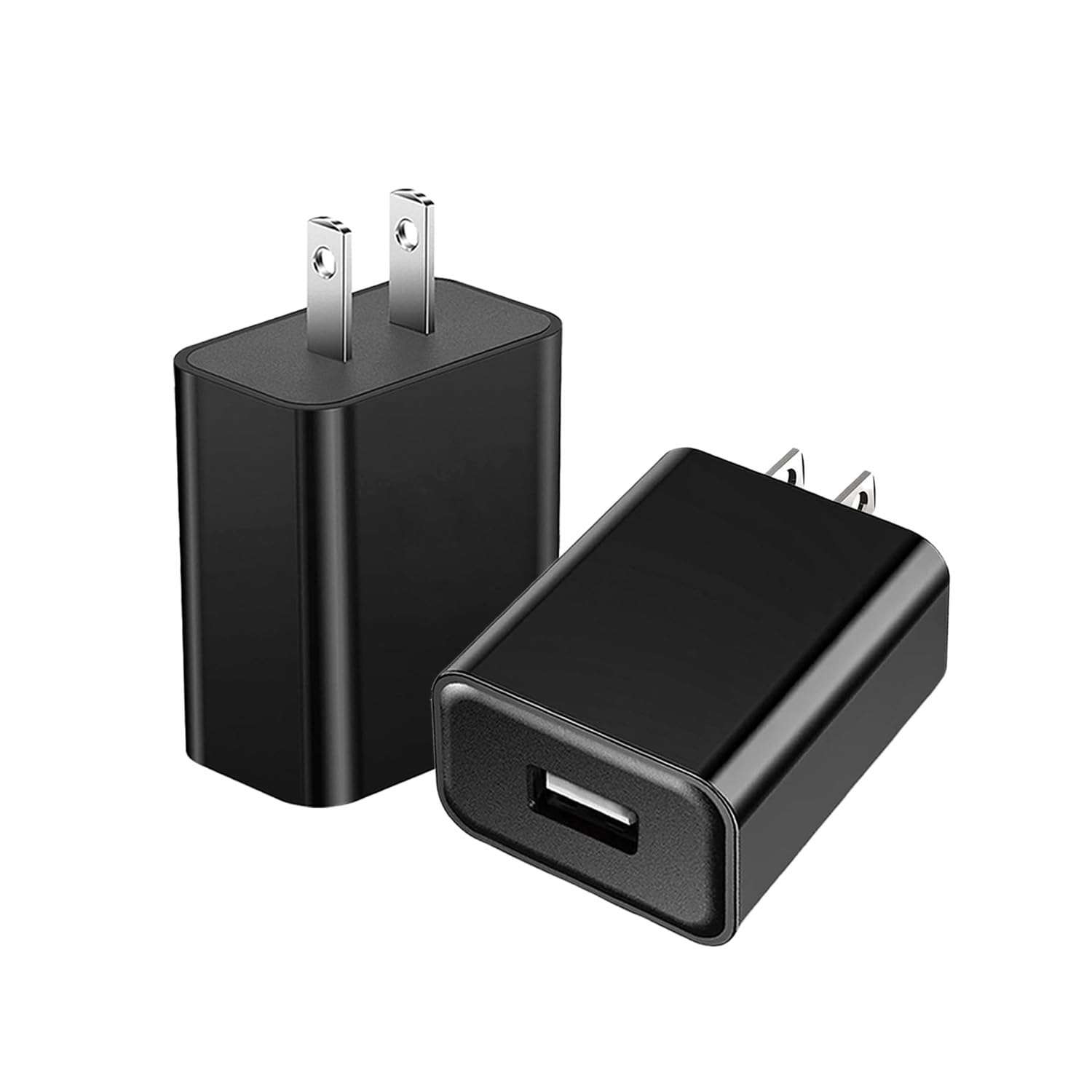2Pack USB Wall Charging Power Adapter 5V 2A Charger USB Plug for Roku, Samsung, iPhone, iPad, LG, HTC, Tablet, Baby Bottle Warmer, Kindle Block Charger Adapter 1