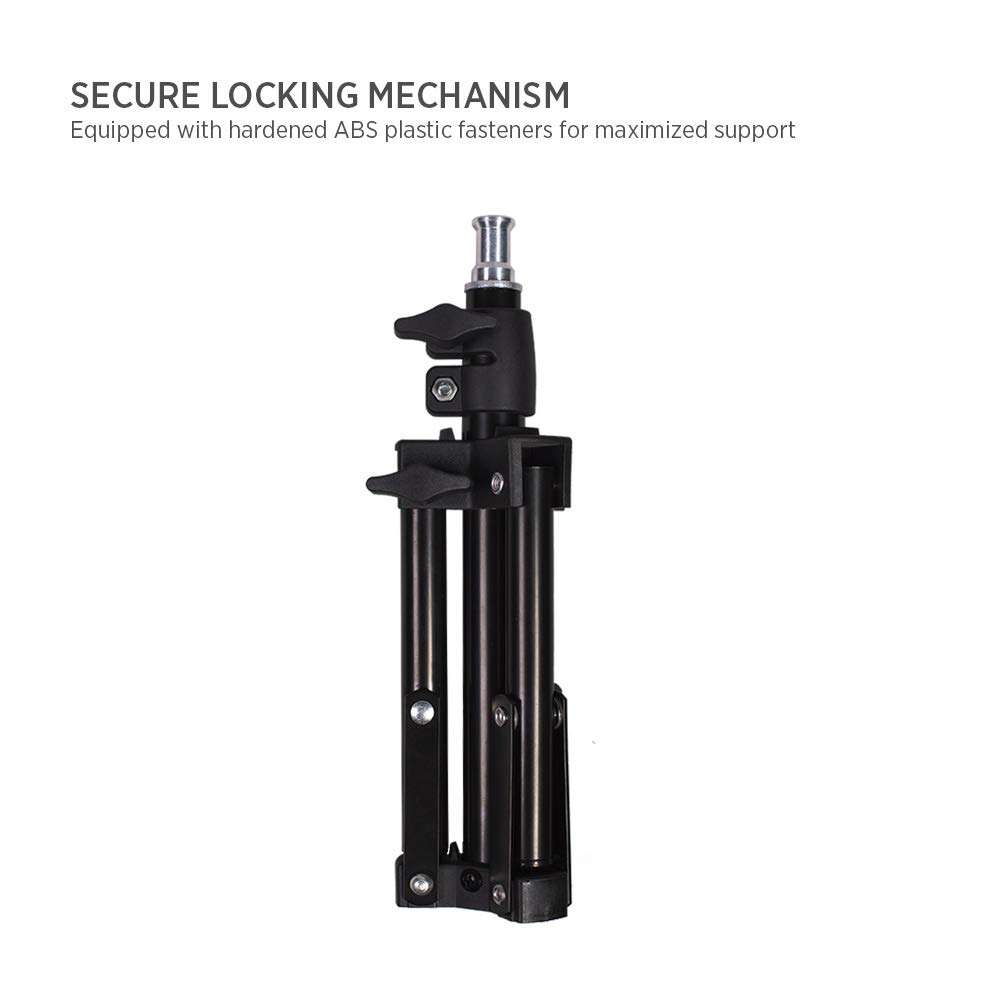 Fovitec 2-Light Table Top Fluorescent Lighting Kit, 6" Reflectors, 30W Bulbs and 15" Light Stands for Product Photography, and Video Production 3