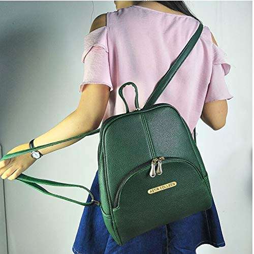 ASTIR COLLEEN Vegan Lather Women/Girls Backpack (Moon) (Blue), 20 Liter 5