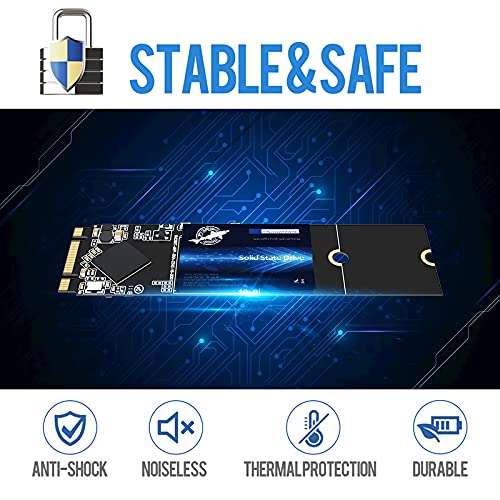 SSD SATA M.2 2280 500GB Dogfish Ngff Internal Solid State Drive High Performance Hard Drive for Desktop Laptop SATA III 6Gb/s Includes SSD 60GB 120GB 240GB 480GB 1TB (500GB M.2 2280) 6