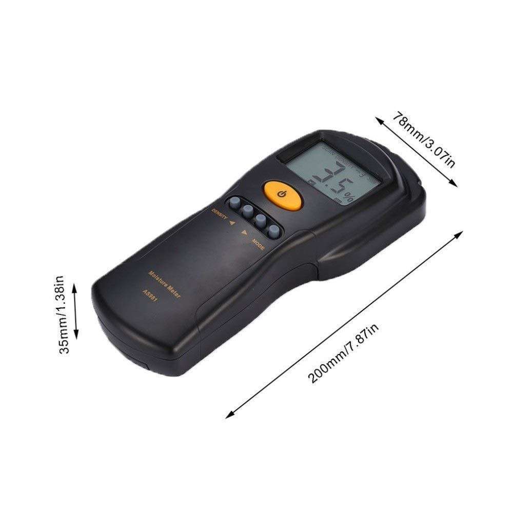 KANJJ-YU Water Quality Tester Moisture Meter AS981 Digital Wood Moisture Meter Hygrometer Humidity Tester Plywood Wooden Materials LCD Backlight Damp Detector Humidity Tester 6