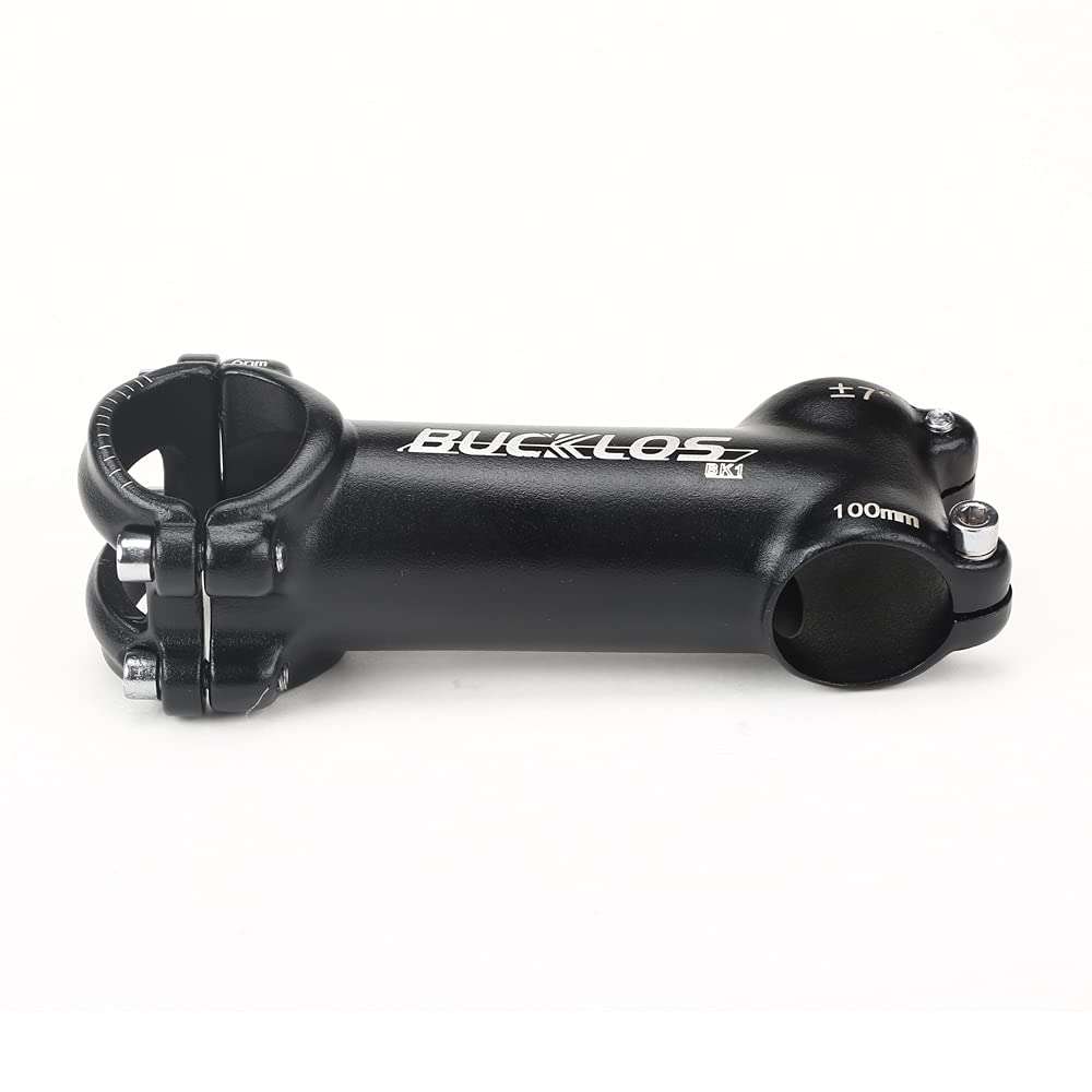 BUCKLOS 31.8 mm MTB Mountain Bike Stem - Road Bike 60 70 80 90 100mm Bicycle Adjustable Handlebar Stems 7 17 22 Degree Suitable for E Bike/BMX/Folding Bike 5