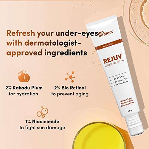 Man Matters Under Eye Cream for Man | Reduces Dark Circles, Hydrates & Tightens Skin | 1% Niacinamide, 2% Bio Retinol & 2% Kakadu Plum | Suitable to All Skin Types | 15 grams 5