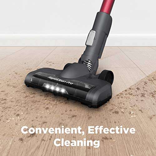 Eureka Lightweight Cordless Stick Vacuum Cleaner Convenient for Hard Floors, Rechargeable Handheld Vacuum Cleaner Portable with Powerful Motor Efficient Suction, RapidClean Pro NEC186, Rose Red 2
