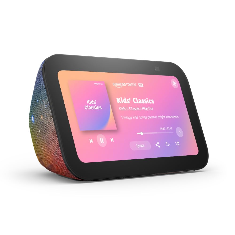 Amazon Echo Show 5 Kids (newest model), Designed for kids, Designed for Alexa+, parental controls, Includes 1 year of Amazon Kids+, Galaxy