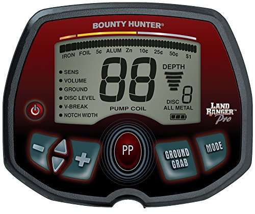 Bounty Hunter Land Ranger Pro Metal Detector, 11 Inch Waterproof DD Searchcoil, Adjustable Length, Lightweight, Ergonomic, Comfortable Padded handgrip, and armrest, Detect Coins Up To 10 Inches Deep 2