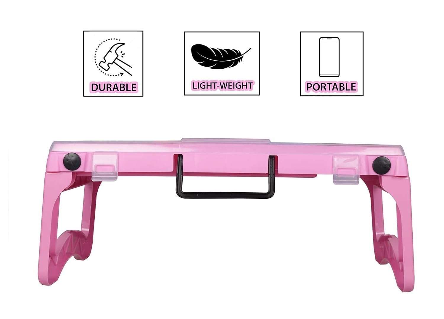 MOLTRES - Princess Life Multi-Utility Study Compack Desk | Food |Activity | Plastic Study Table | Easy to Carry | Light Weight (Light Pink) 4