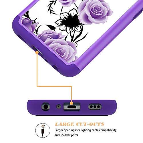 K40 Case,Xpression Plus/Solo/Harmony 3 X4 2019, Yuanming Dual Layer TPU & Hard Back Cover Bumper Protective Shock-Absorption & Skid-Proof Anti-Scratch Hybrid Case for K12 (Purple) 4