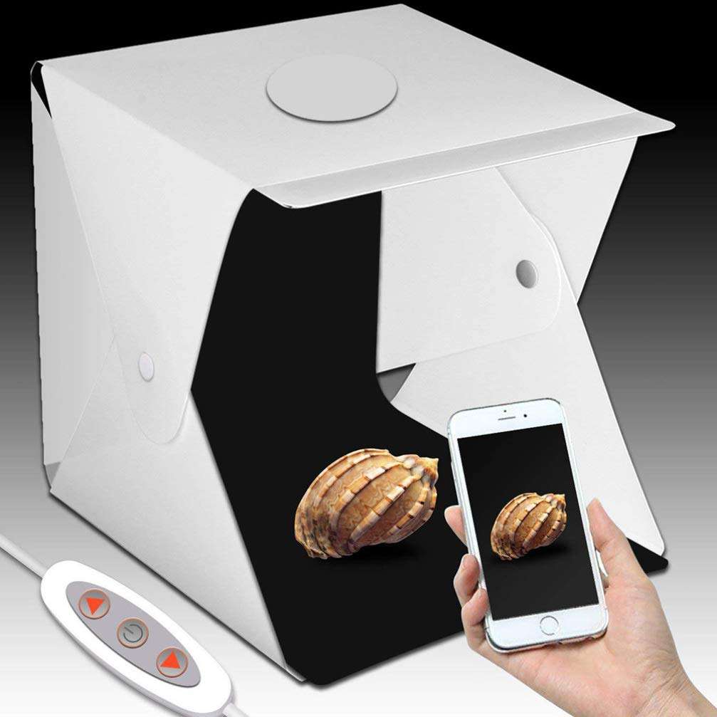 OSALADI Portable Tent Led Light Box Mini Photo Studio Box Portable Photo Studio Shooting Tent Photography Table Light Box with 6 Colors Background Portable Tent Led Light Box 2