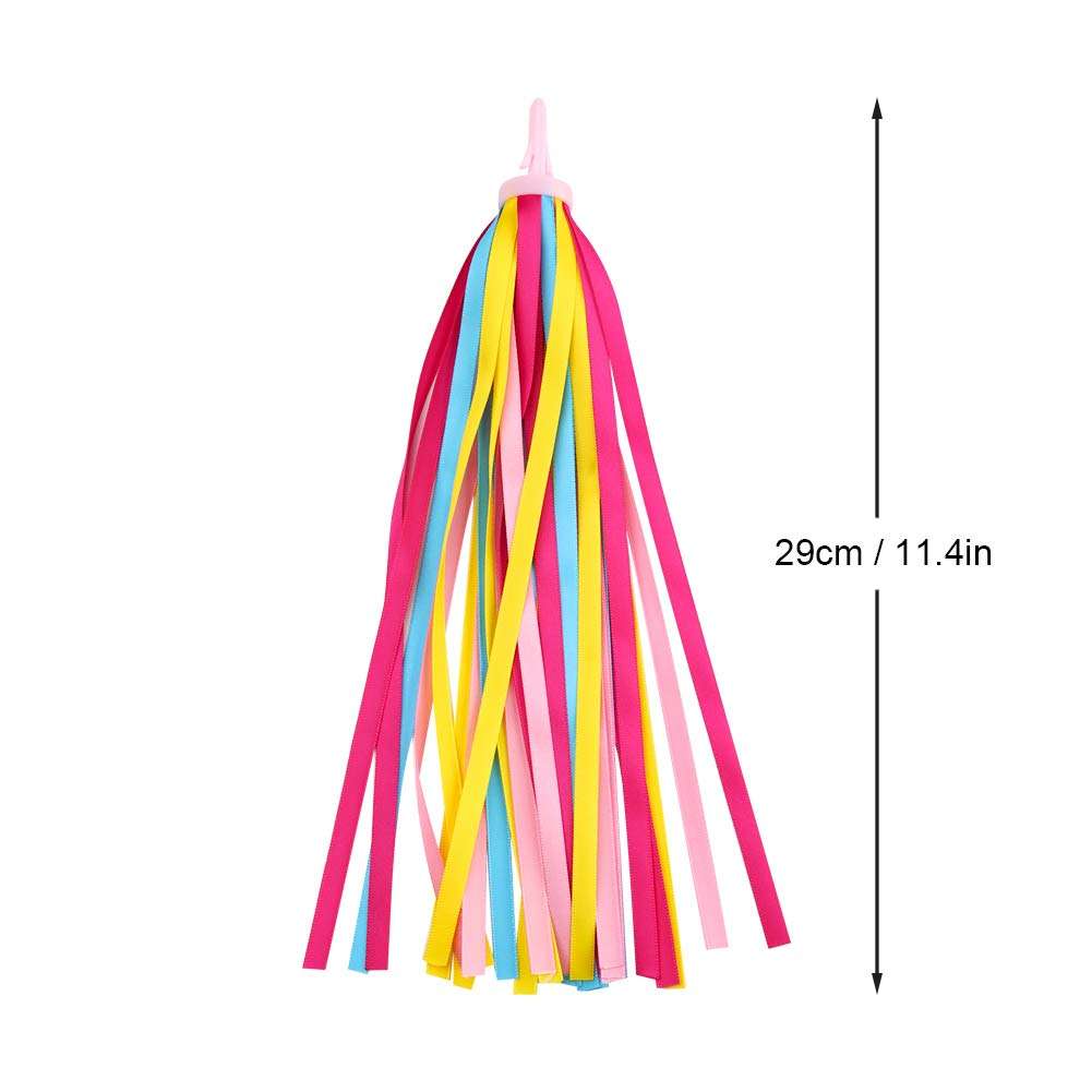 Paliston 1 Pair (2pcs) Bike Handlebar Streamers Scooter Grips Streamers Tassel Ribbons for Boys Girls Style 1 2