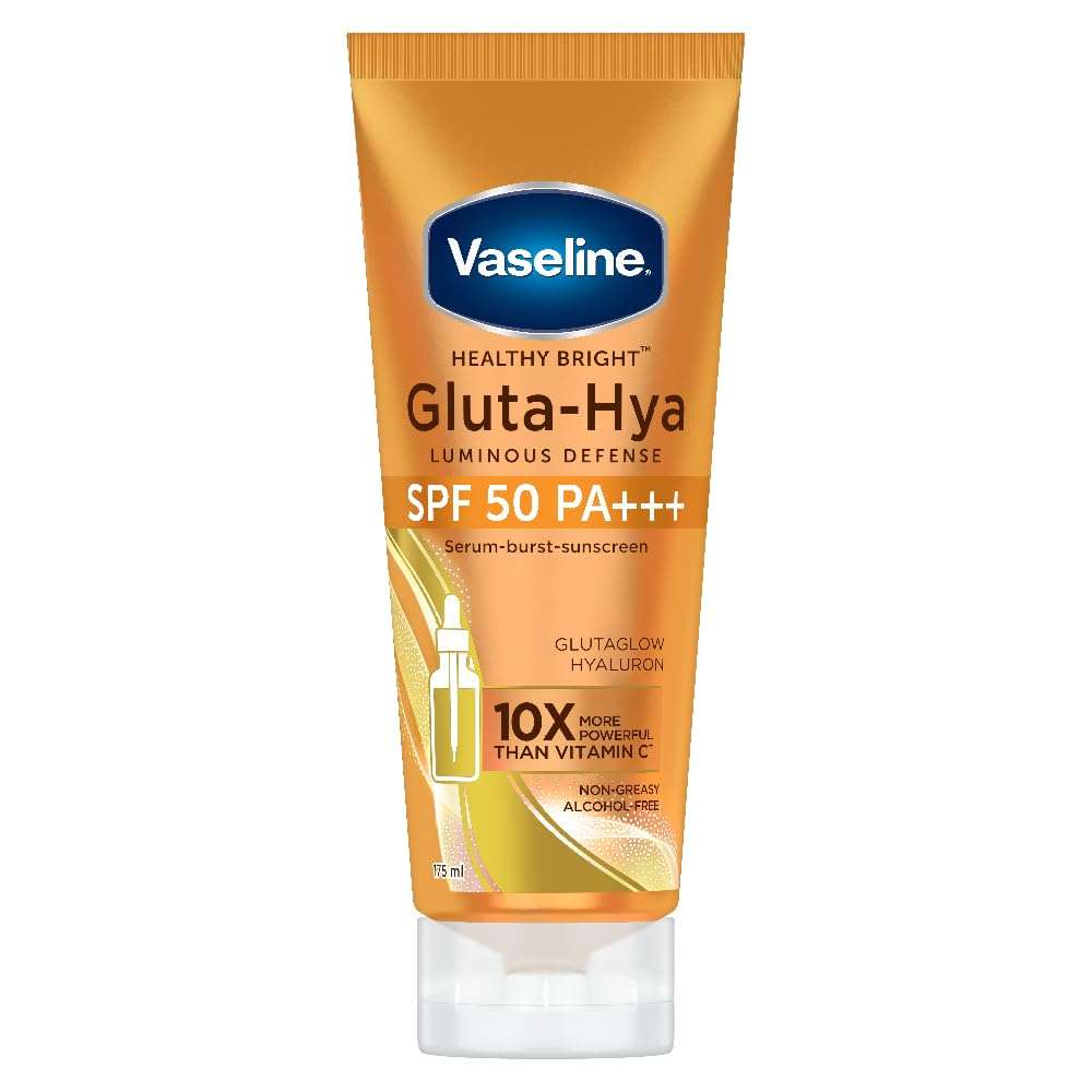Vaseline Gluta Hya - Antioxidant SPF 50 PA+++ Sunscreen for Face & Body | Glutathione & Hyaluronic Acid infused Sunscreen 175 ML 1