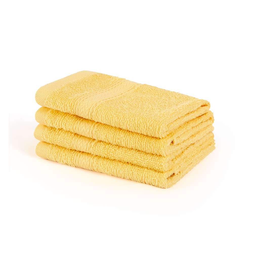 Layers Firenze 100% Cotton 410 GSM Face Towel (Yellow) 5