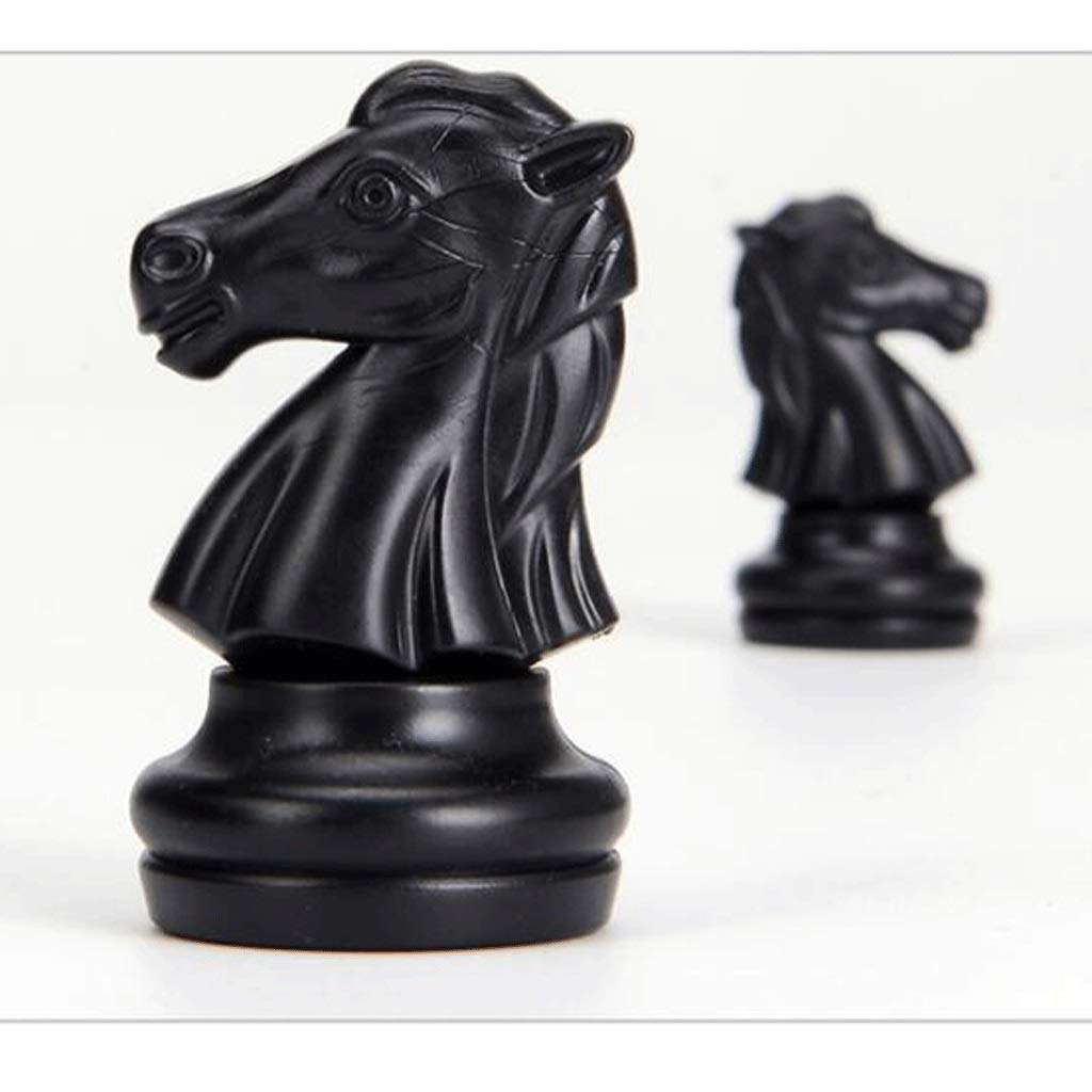 WUYAOCHUN Chess Set Board Game Folding Travel Portable Chess Set Magnetic Chess Set 12.6" X 12.6"Plastic Chess Set with Folding Black and White Chess Board for Kids and Adults (Color : Large) 6