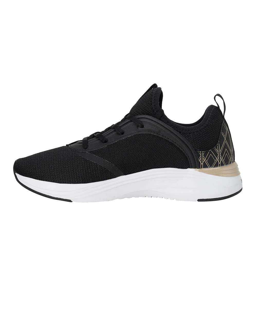 Puma womens Softride Ruby Deco Glam Wn's Puma Black-Puma Team Gold Walking Shoe-3 UK (37705201) 3