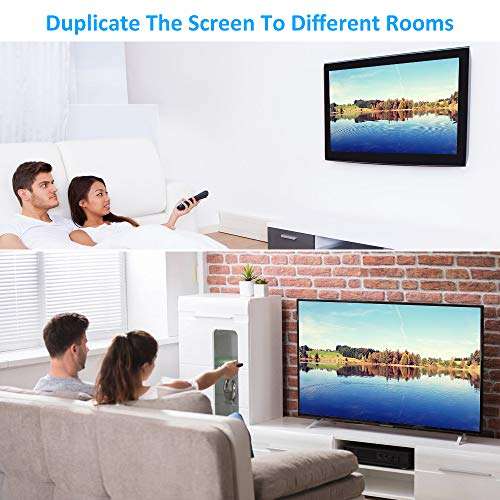 Mcscants HDMI Splitter 1 in 4 Out V1.4 Powered 1x4 Ports Box Supports 4K@30Hz Full Ultra HD 1080P 3D Compatible with PC STB Xbox PS4 Fire Stick Roku Blu-Ray Player TV HDTV (1 Input to 4 Outputs) 4