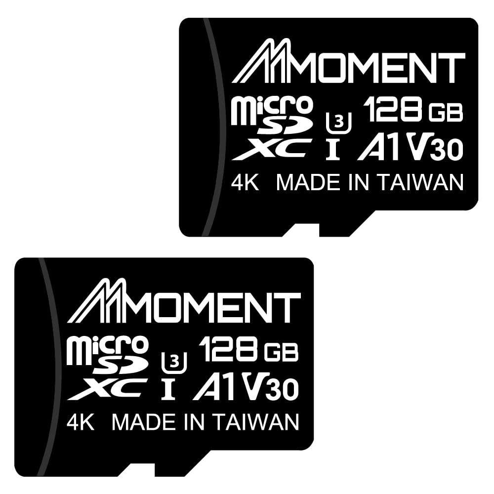 MMOMENT 128GB (2 Pack) Micro SDXC Card, MM13 Jolly, A1, UHS-I, U3, V30, Class 10 Compatible, Read Speed Up to 100 MB/s,Write Speed Up to 40 MB/s, SD Adapter Included 1