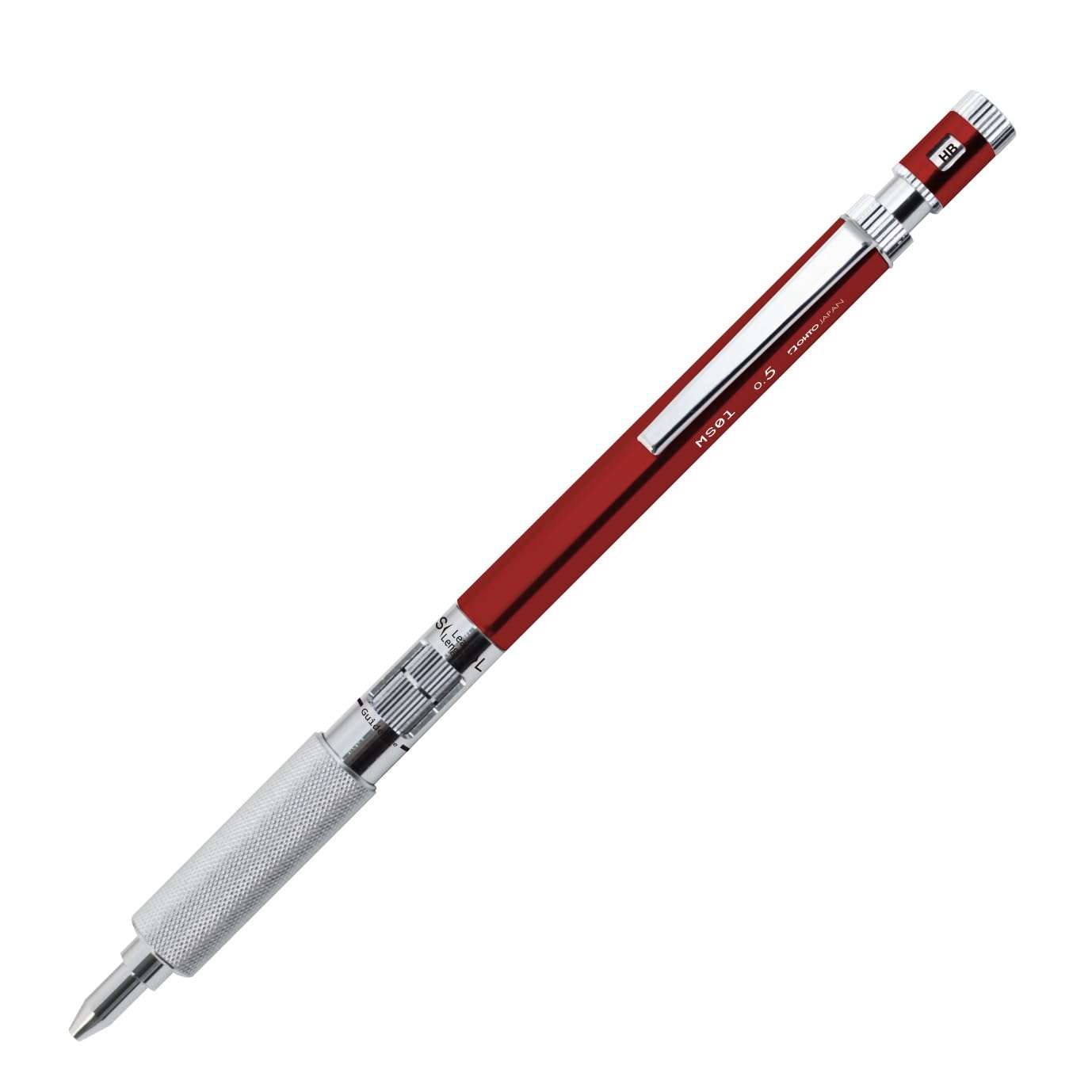 OHTO MS01 Mechanical Pencil 0.5m Red Color Drafting Pencil with Customizable Lead Length, Durable Metal Build, Ergonomic Grip, and Versatile Design for Professionals and Artists. AP-Certified Japan 3