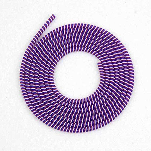 The Thrift Store Ultimate Cable Protector | Spiral Triple Colour 1.5 Meter / 150 cm | Plastic Cord Wire Charger Winder for iPhone and Android Charging Cables (Metallic Purple) 1