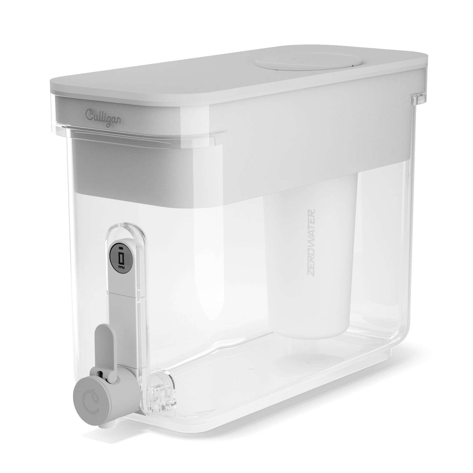 Culligan with ZeroWater Technology 32-Cup Water Filter Dispenser – Includes 5-Stage Advanced Water Filter, Certified to Reduce Lead, Total PFAS (Forever Chemicals), Mercury, Fluoride, and Chlorine 1