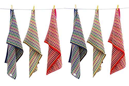Terry Kitchen Towel Quick Absorption and Faster Drying l | Multipurpose Kitchen Towels (Pack of 6) 1