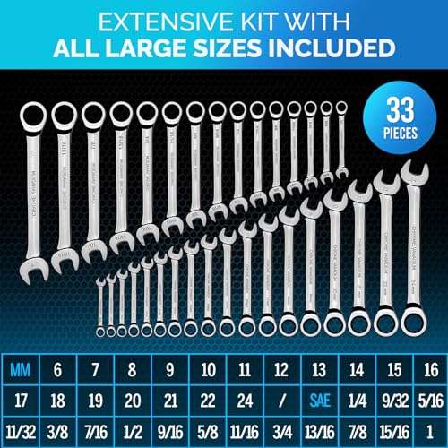 TOOLGUARDS Ratcheting Wrench Set Ratcheting Wrench Set With ToolRoll - Multiple Sizes- 100% Lifetime Satisfaction Guarantee 2