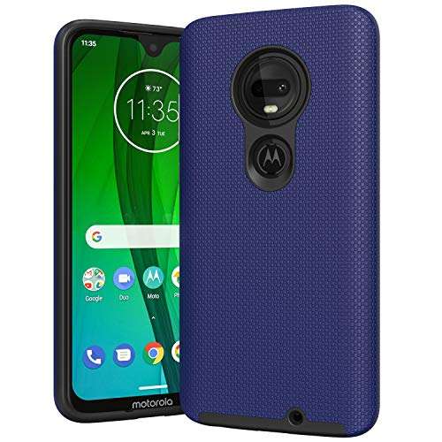 IPASON Moto G7 Case,Motorola G7 Case, Dual Layer Light Durable Scratch Anti Shockproof Protective Cover for Motorola Moto G7 - Navy Blue 1
