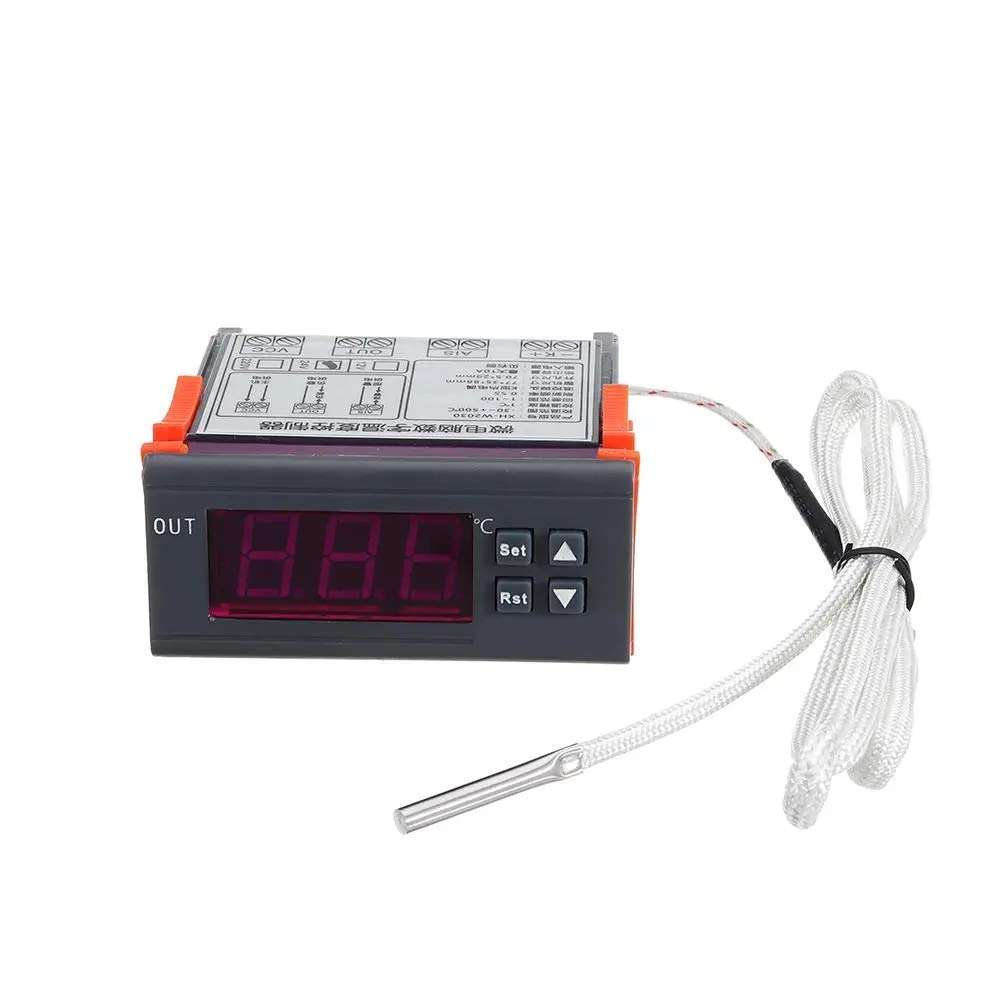 SH-CHEN DC12V/DC24V/AC220 Digital Thermostat Temperature Controller High Temperature Alarm K Input -30~999 (Size : DC12V) Accessories 2
