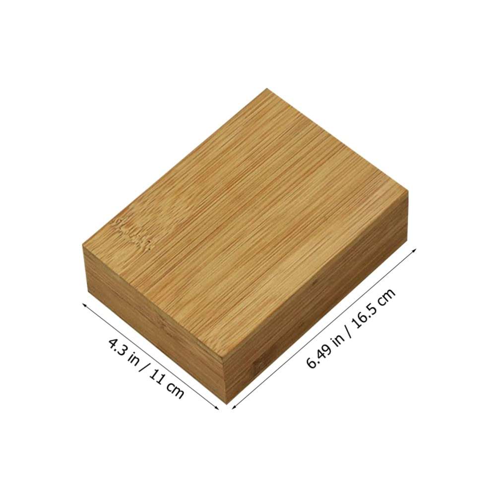 Zerodeko Wooden Playing Card Holder Box Playing Card Deck Container Rustic Card Storage for Poker Cards Bank Cards Business Cards Game Cards Khaki 4