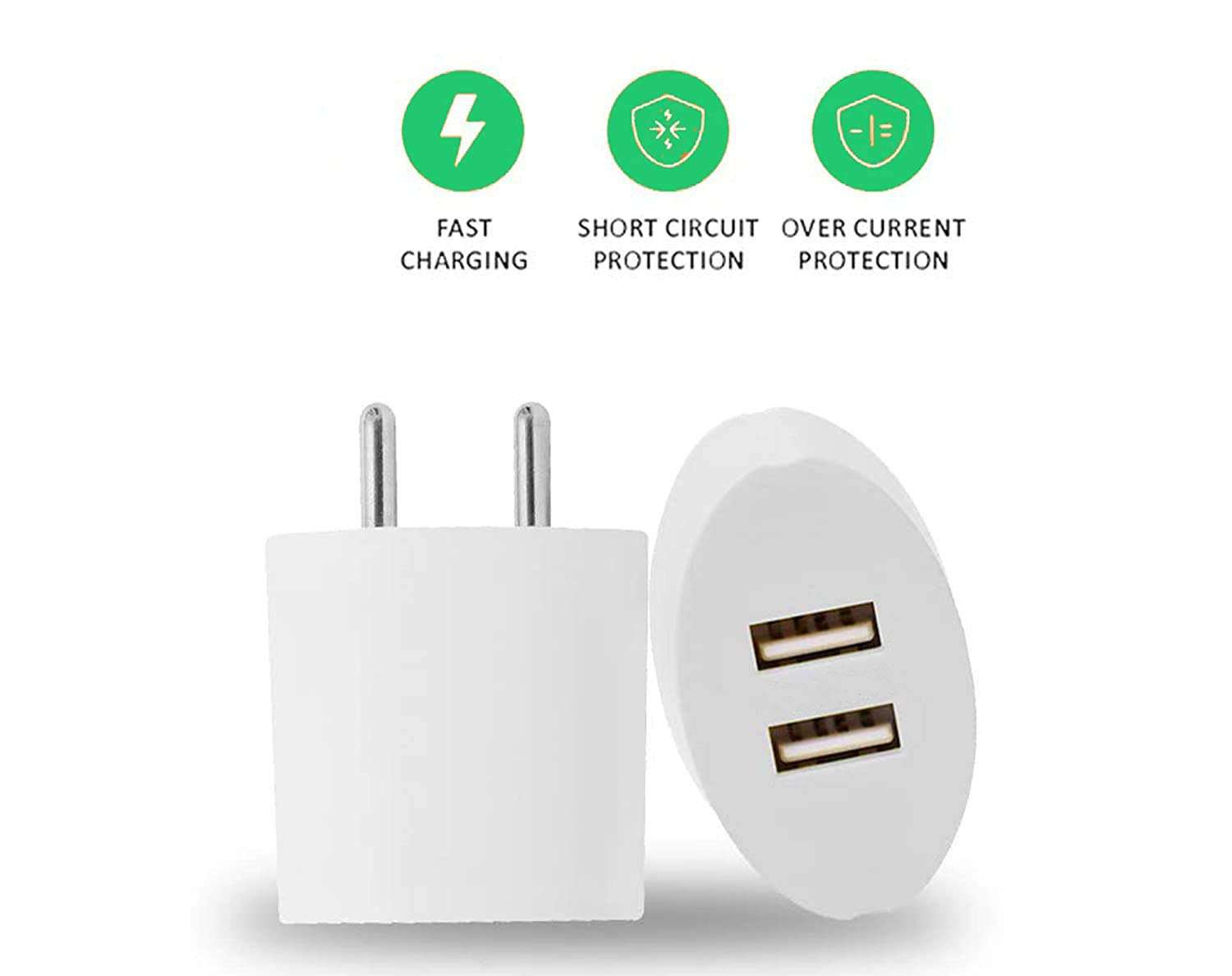 Dual Port Charger for Sam-Sung Galaxy S22 Plus / S 22 Plus Charger Original Adapter Like Wall Charger | Mobile Charger | Fast Charger | Android USB Charger With 1 Meter USB Type C Charging Data Cable (3.4 Amp, 2-Port, TOC1, White) 6