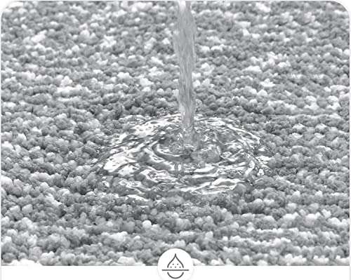 HARISONSLIVING Modern Super Soft (40x60 cm) Microfibre Solid Bath Mat 2000 GSM Super Absorbent Anti Skid Mats for Bathroom/ Bedroom/ Kitchen/ Door Mat/ Floor Mat (Grey) Pack of 2 5