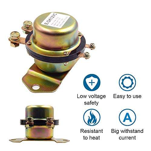 QIACHIP Car Remote Control Battery Switch Disconnect with Positive Connection Cable DC 12V Latching Relay Electromagnetic Solenoid Valve Terminal Master Kill System Anti-Theft 2