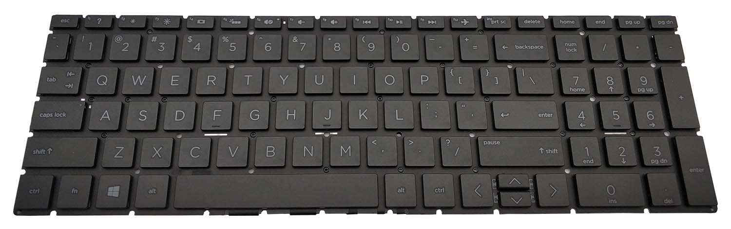 Replacement Keyboard for HP 250 G7 255 G7 15-DA 15-DB 15-DK 15-DR 15-DW 15-DU 15S-DU 15-DY 15s-DY 15s-EQ 15-EF 15s-FQ 15-GW 17-CA Home 17-by Black US Layout 2