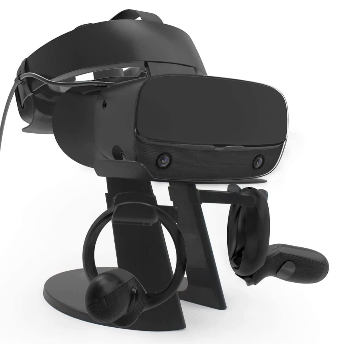 AFAITH VR Stand, Universal VR Headset Display Holder Accessories Storage for Oculus Rift/Rift S/Oculus Quest with Touch Controller