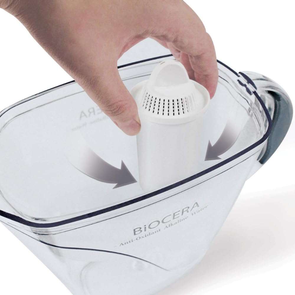 BIOCERA Alkaline Anti-Oxidant Jug Filter (Includes 1 Cartridge - Lasts 4000 liters) 5