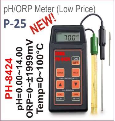 PH-8424 pH/ORP Meter Waterproof Portable pH With mV feature 4